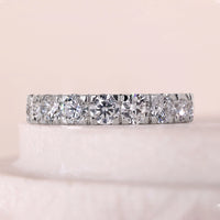 Round Brilliant Diamond Eternity Band In White Gold