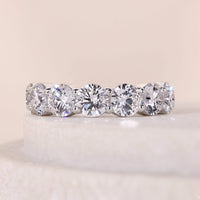 Seven Round Diamond Wedding Band For Anniversary Gift