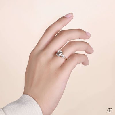 prong setting ring pear cut diamond engagement ring
