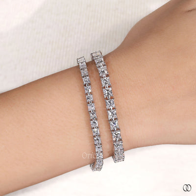 princess cut diamond bracelet elegant gift style
