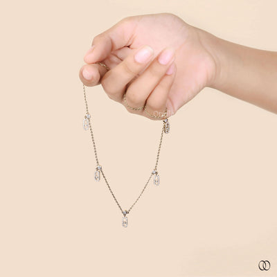 handmade necklace round diamond gold chain
