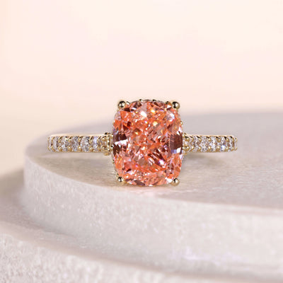 cushion cut engagement rings hidden halo ring
