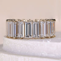 Baguette Diamond Wedding Band With Full Eternity