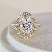Oval Cut Diamond Ring In Cathedral Setting