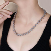 East West Oval Diamond Necklace Luxury Statement Jewellery