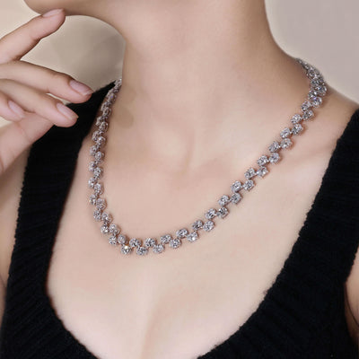 oval diamond necklace luxury statement chain
