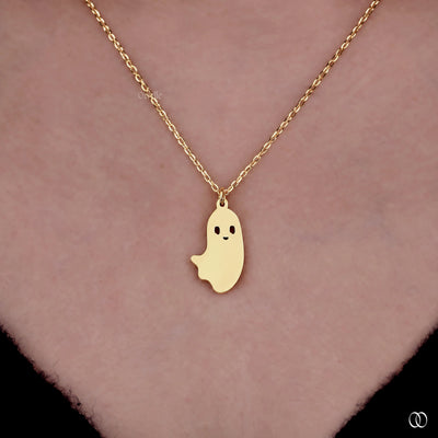 Halloween Style Women Ghost Minimalist Gold Pendant