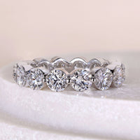 Bezel Set Round Diamond Band With Full Eternity