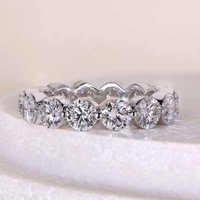 round diamond full eternity wedding band in white gold
