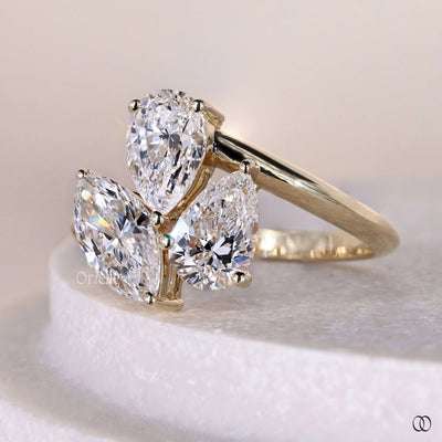 prong setting ring bypass diamond engagement ring

