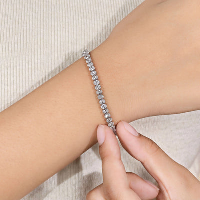 oval diamond bracelet white gold tennis bracelet
