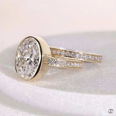 full eternity wedding band shared prong ring

