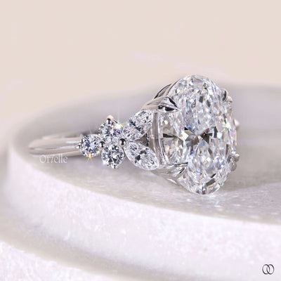 white gold ring oval cut diamond engagement ring
