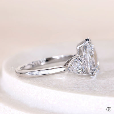 handmade ring pear cut engagement diamond ring
