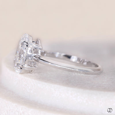 unique setting ring oval cut diamond engagement ring
