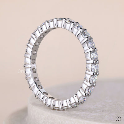 designer wedding band white gold eternity band
