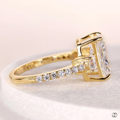 pave engagement rings three stone diamond ring
