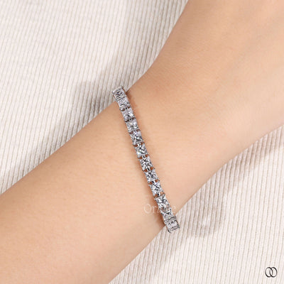 designer princess cut tennis bracelet style
