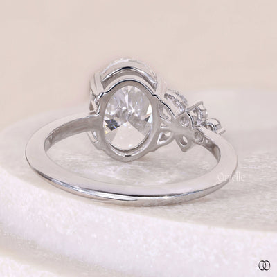 handmade ring oval cut diamond engagement ring
