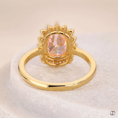 yellow gold engagement ring halo diamond ring
