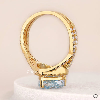 unique setting ring heart shaped diamond ring
