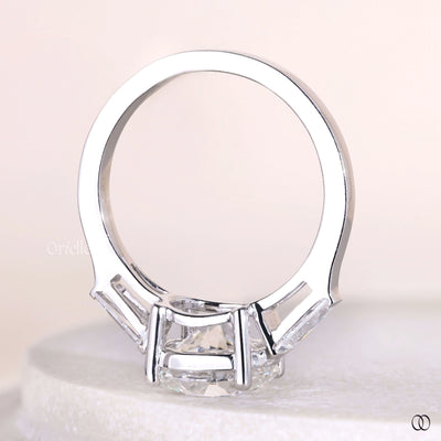 unique setting ring round cut diamond engagement ring
