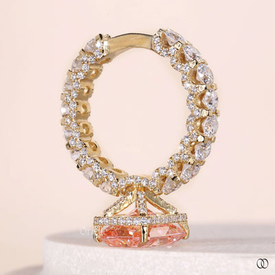 handmade ring yellow gold radiant diamond ring
