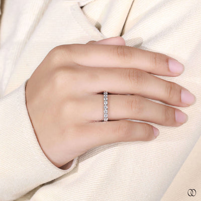 white gold wedding band eternity diamond ring
