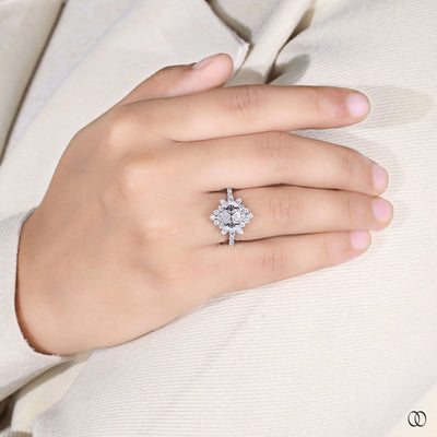 round diamond engagement ring art deco style ring
