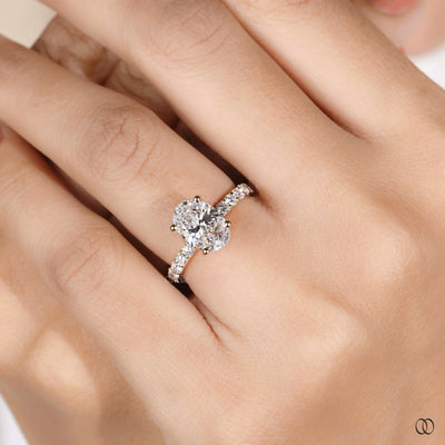 Antique engagement ring inspired oval engagement ring
