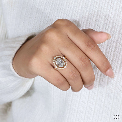 Antique engagement ring inspired oval engagement ring
