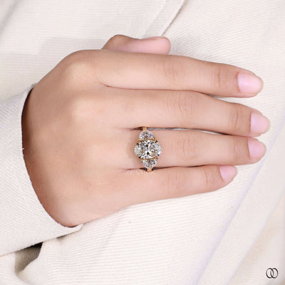 prong setting ring oval diamond engagement ring
