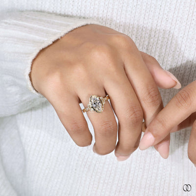 Antique engagement ring inspired marquise design
