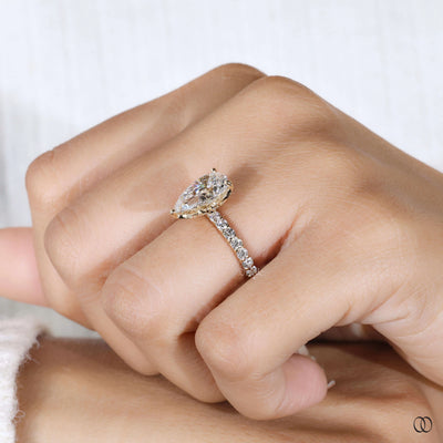 Antique engagement ring style pear engagement ring
