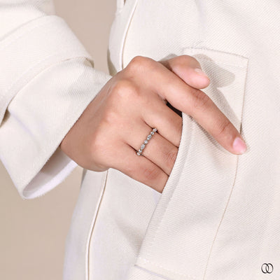 handmade half eternity marquise diamond yellow gold band
