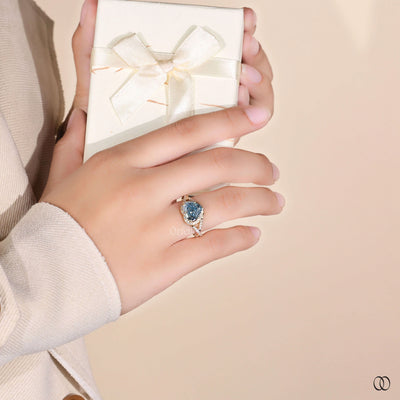 unique design ring yellow diamond gold ring

