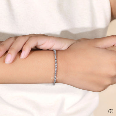 tennis diamond bracelet east west oval design
