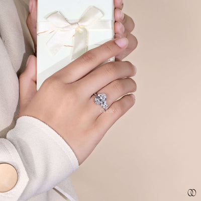 oval cut diamond ring white gold engagement ring
