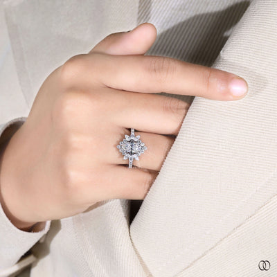 handmade ring art deco diamond engagement ring
