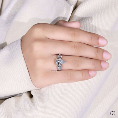 teardrop wedding ring white gold pear cut diamond ring
