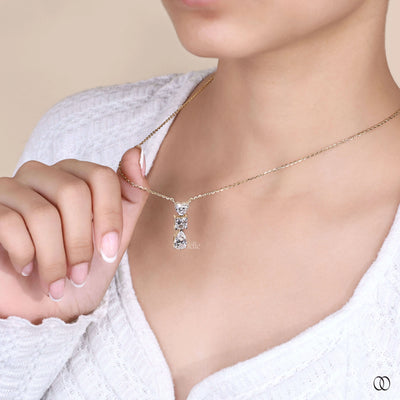 artisan heart diamond pendant with prong setting
