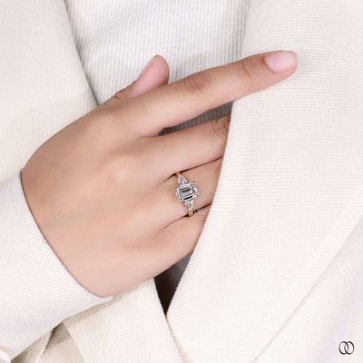 pear cut engagement ring white gold diamond ring
