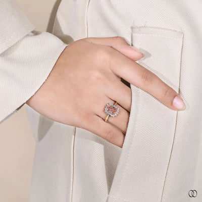 lab grown diamond ring elongated cushion
