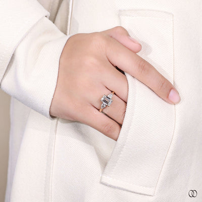 teardrop wedding ring white gold diamond ring
