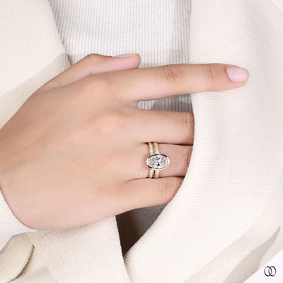 full eternity band lab grown bridal set
