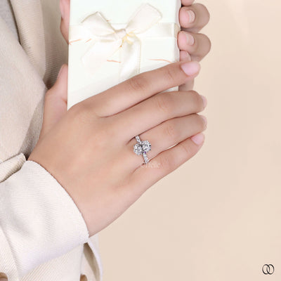hidden stone ring oval diamond engagement ring

