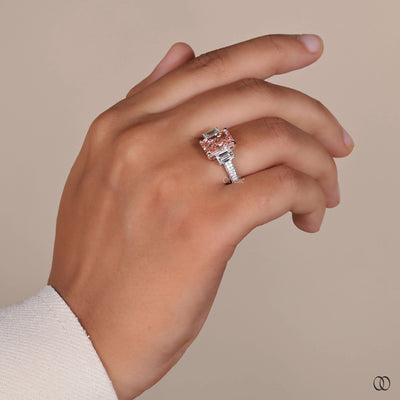 White gold engagement rings with elegant diamond settings
