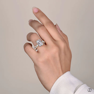 handmade ring radiant cut diamond design
