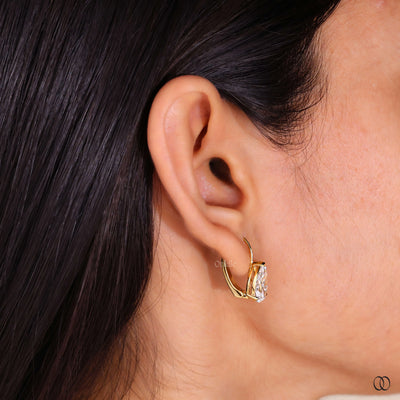 Handmade earrings with delicate diamond craftsmanship
