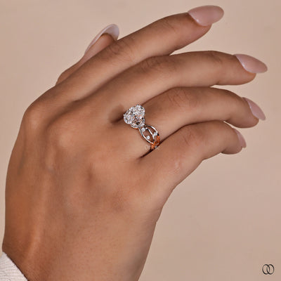 nature inspired engagement ring oval diamond
